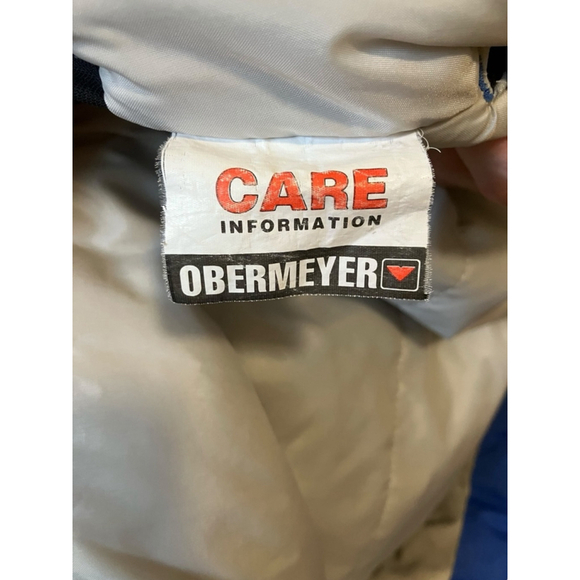 Obermeyer Ski Suit Cobalt Blue Black Belt Under Arm Vent Leg Zipper Pockets 10 - Picture 9 of 16